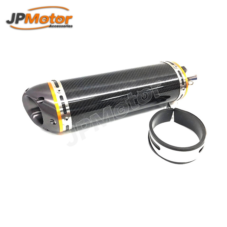 JPMotor High Quality Super Quiet Universal Real Carbon Fiber Motorcycle Exhaust Muffler