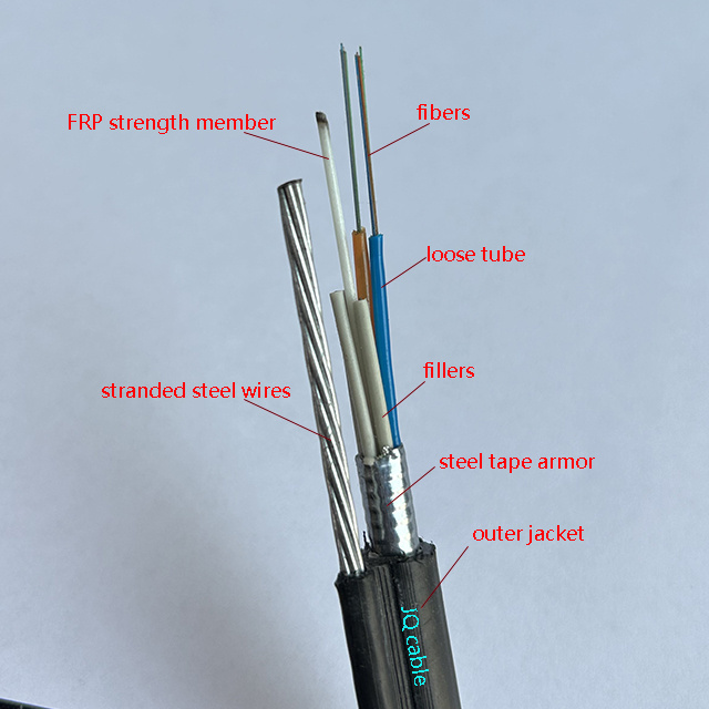 Manufacturer outdoor overhead Self Supporting figure 8 fiber optic cable GYTC8S/GYTC8A 12/24Core