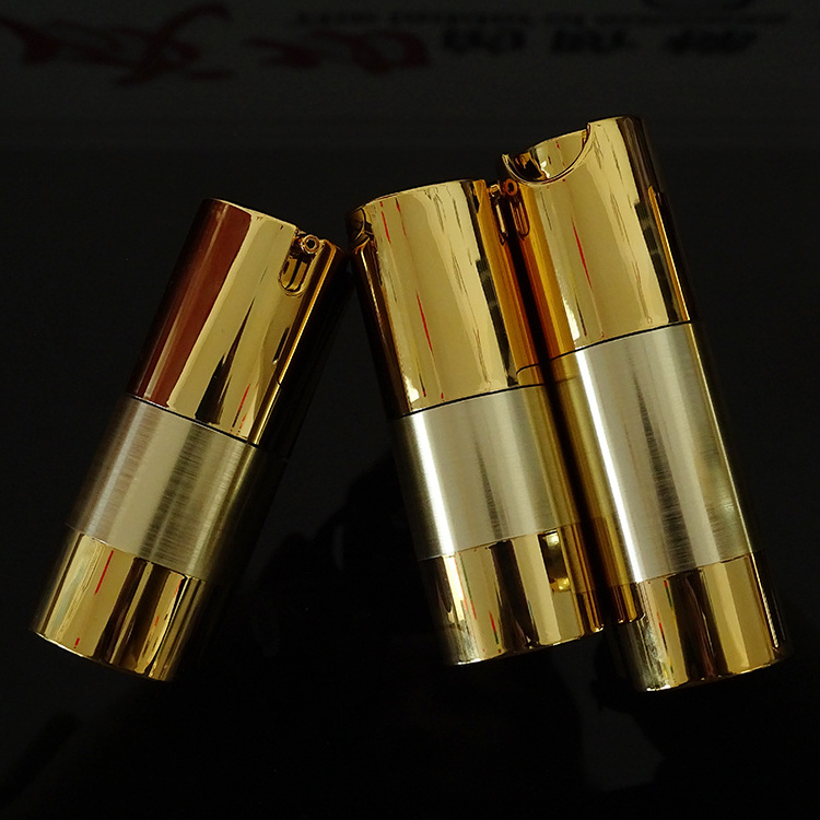 Custom gold silver 15ml 20ml 30ml 50ml 80ml 100ml 120ml cosmetic luxury lotion airless pump bottle