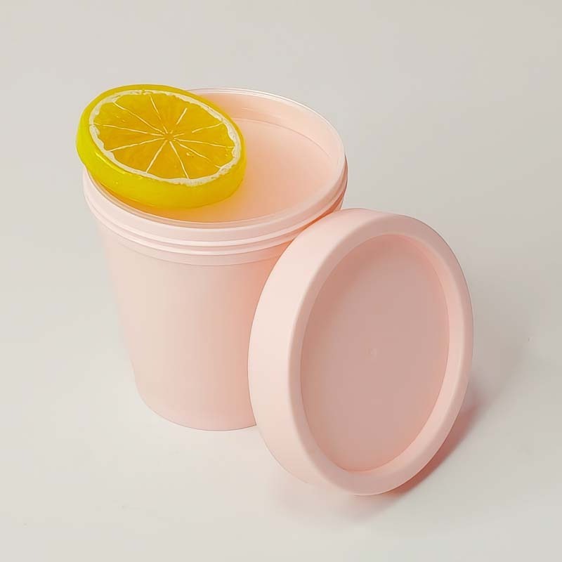 Customized Colorful Plastic body butter 50g 100g 200g 250g Ice Cream Jar PP Mud Container Body Cream Jar