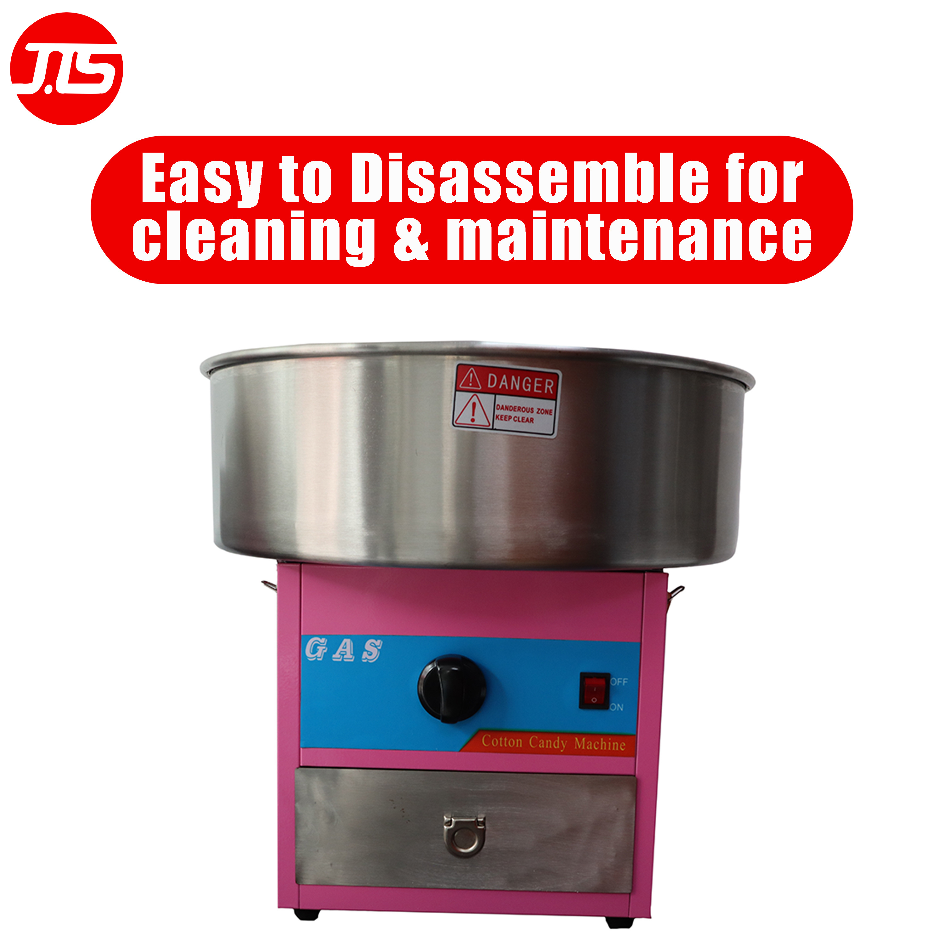 JTS Commercial Sweet Cotton Candy Maker Electric Production High Speed Full Automatic Small Marshmallow Machine