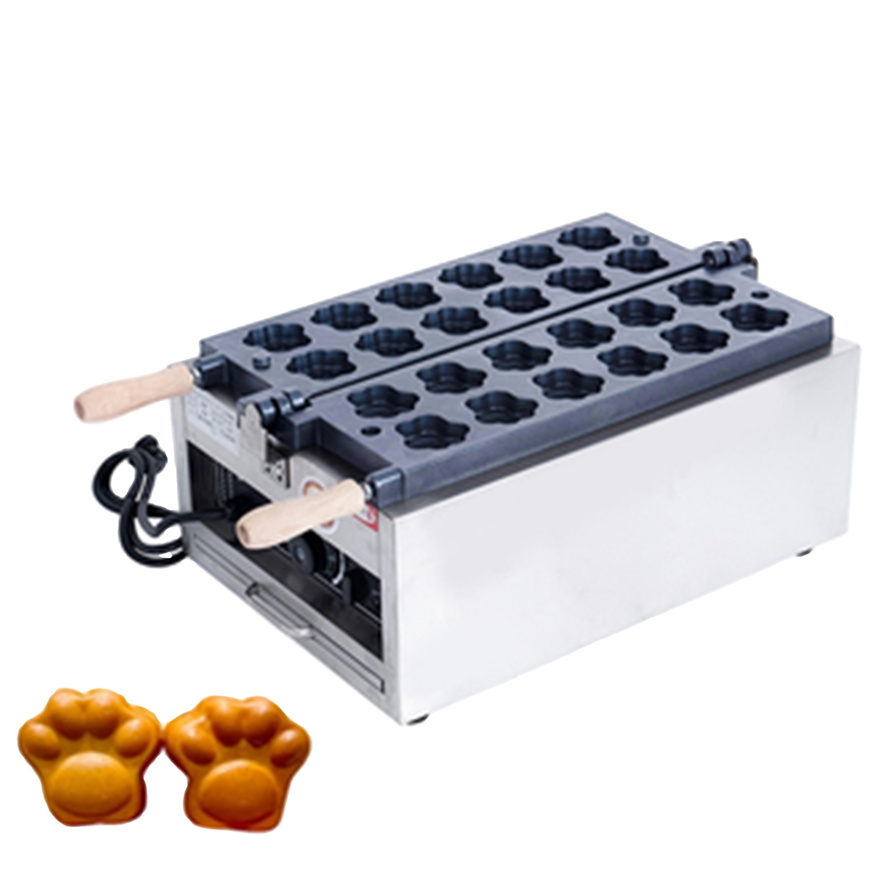 JTS Manufacture Non-Stick Coated Plate Waffle Baking Equipment Snack Waffle Maker with High Quality Thermostat