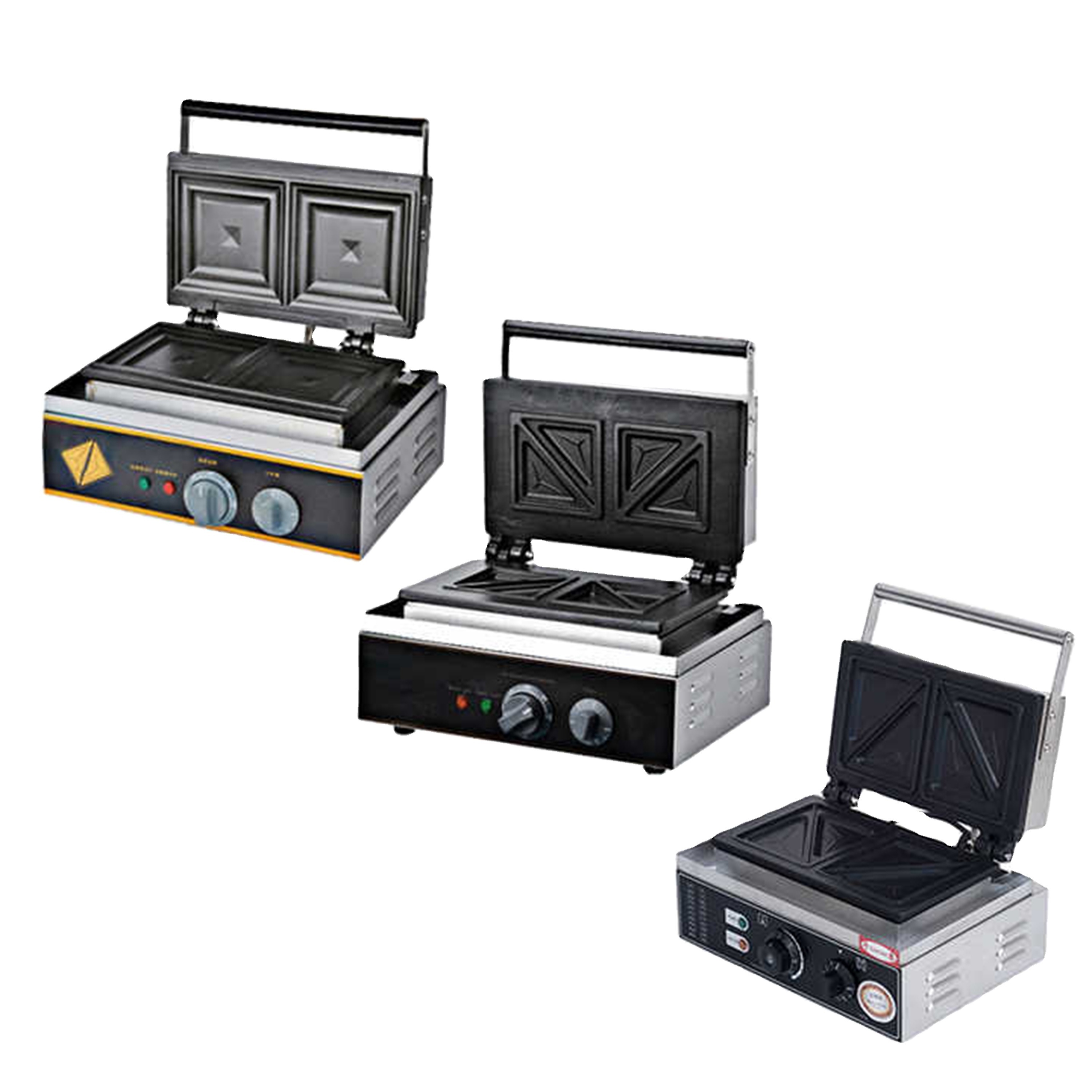 JTS  Belgian Gas Mini Commercial Vertical Honeycomb OK Silver Crest Electric Sandwich Paninja Waffle Maker Industrial Machine.