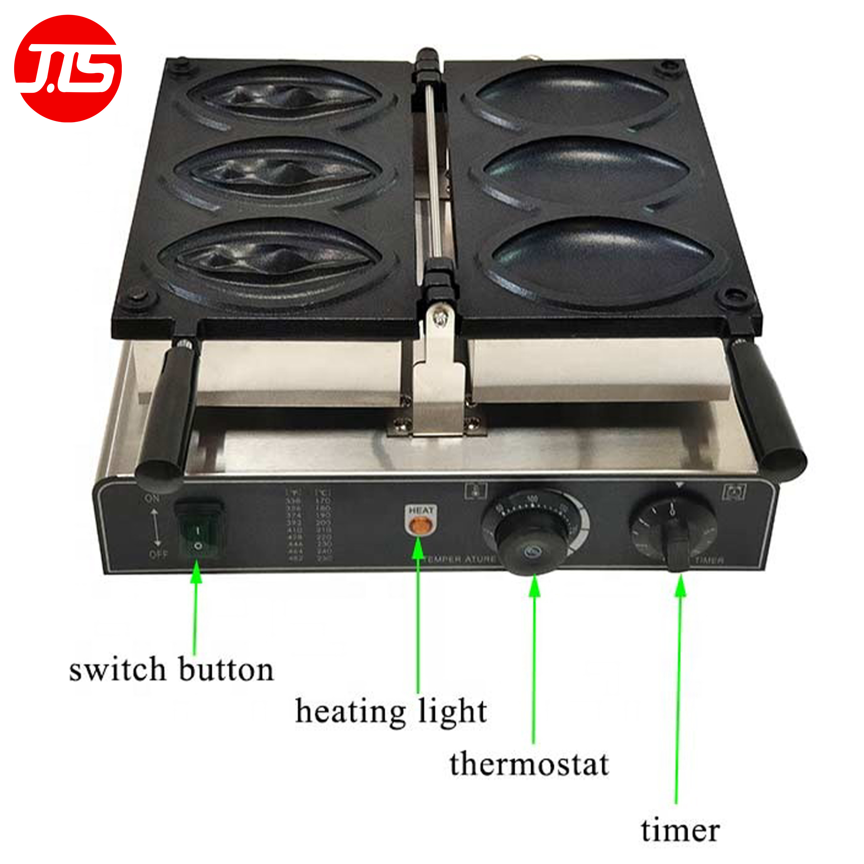 JTS Supply 2024 New Commercial Snack Food Baker 3 Pcs Women Pussy Waffle Maker Vagina Waffle Machine