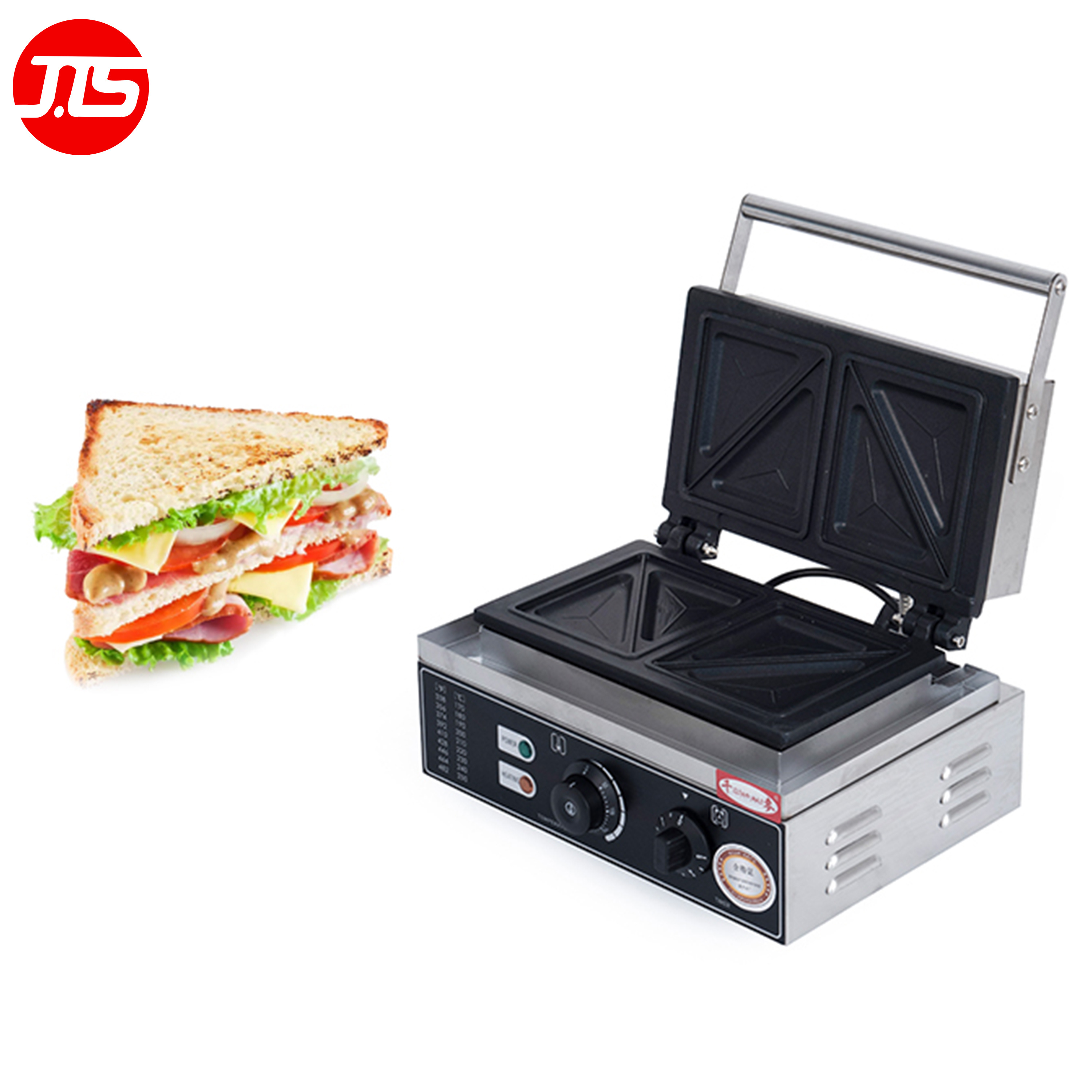 JTS  Belgian Gas Mini Commercial Vertical Honeycomb OK Silver Crest Electric Sandwich Paninja Waffle Maker Industrial Machine.