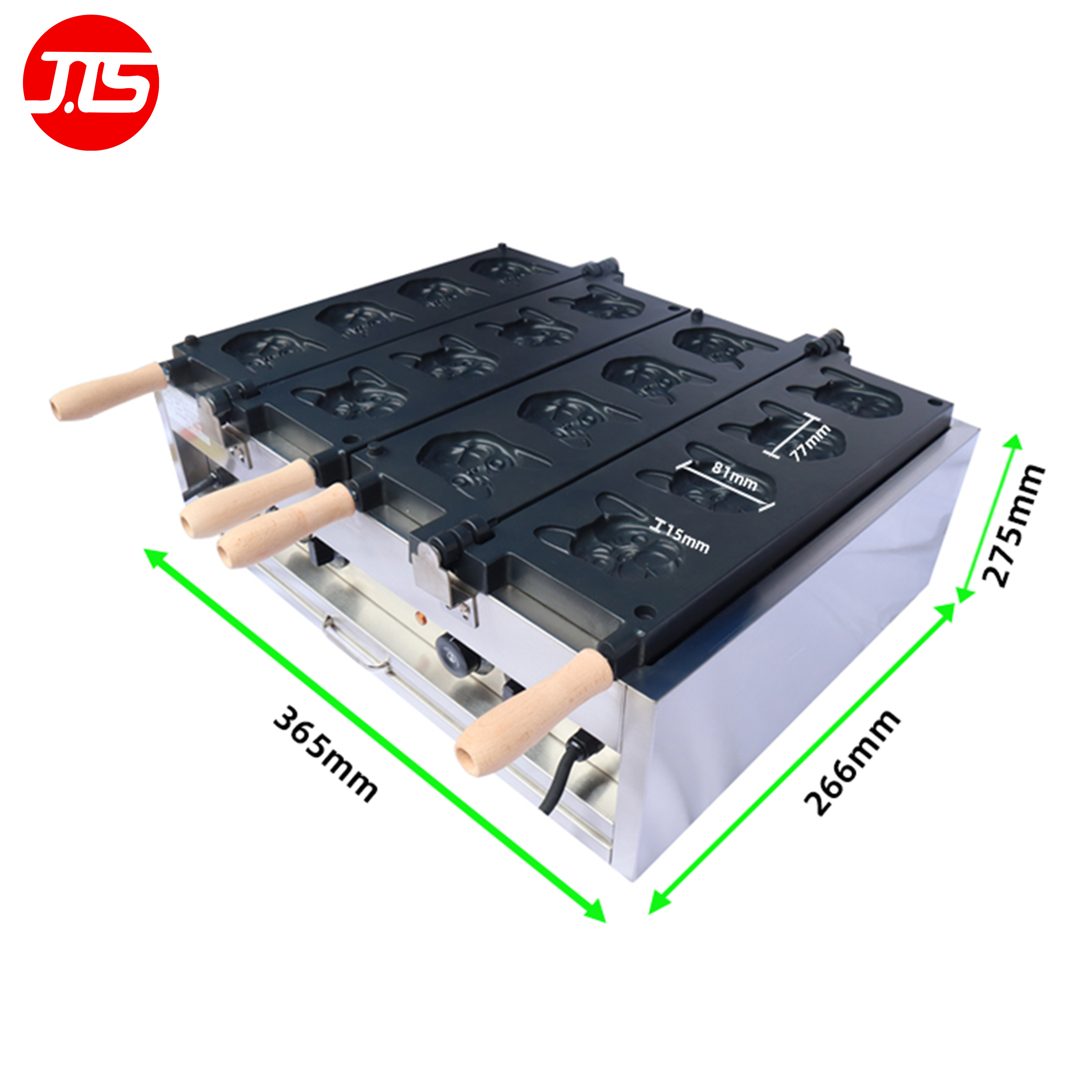 JTS Snack Food Machine Waffle Maker Taiwan Mini Steel Germany Stainless Power Surface Baking Sales Cooking Feature Stick Bread