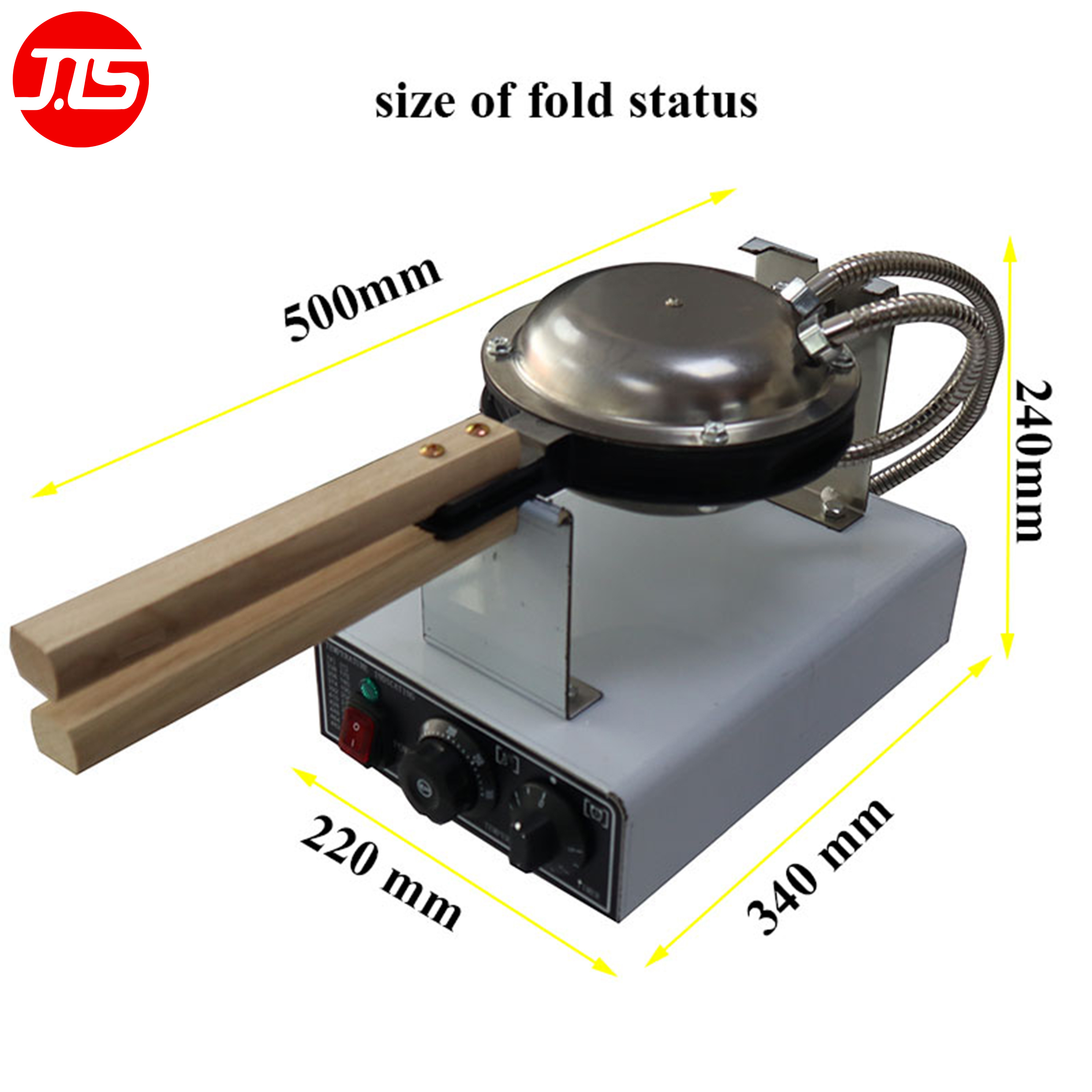 JTS Manufacture Snack Equipment Commercial Belgian Waffle Rotary Machine Egg Bubble Waffle Maker Timer Thermostat