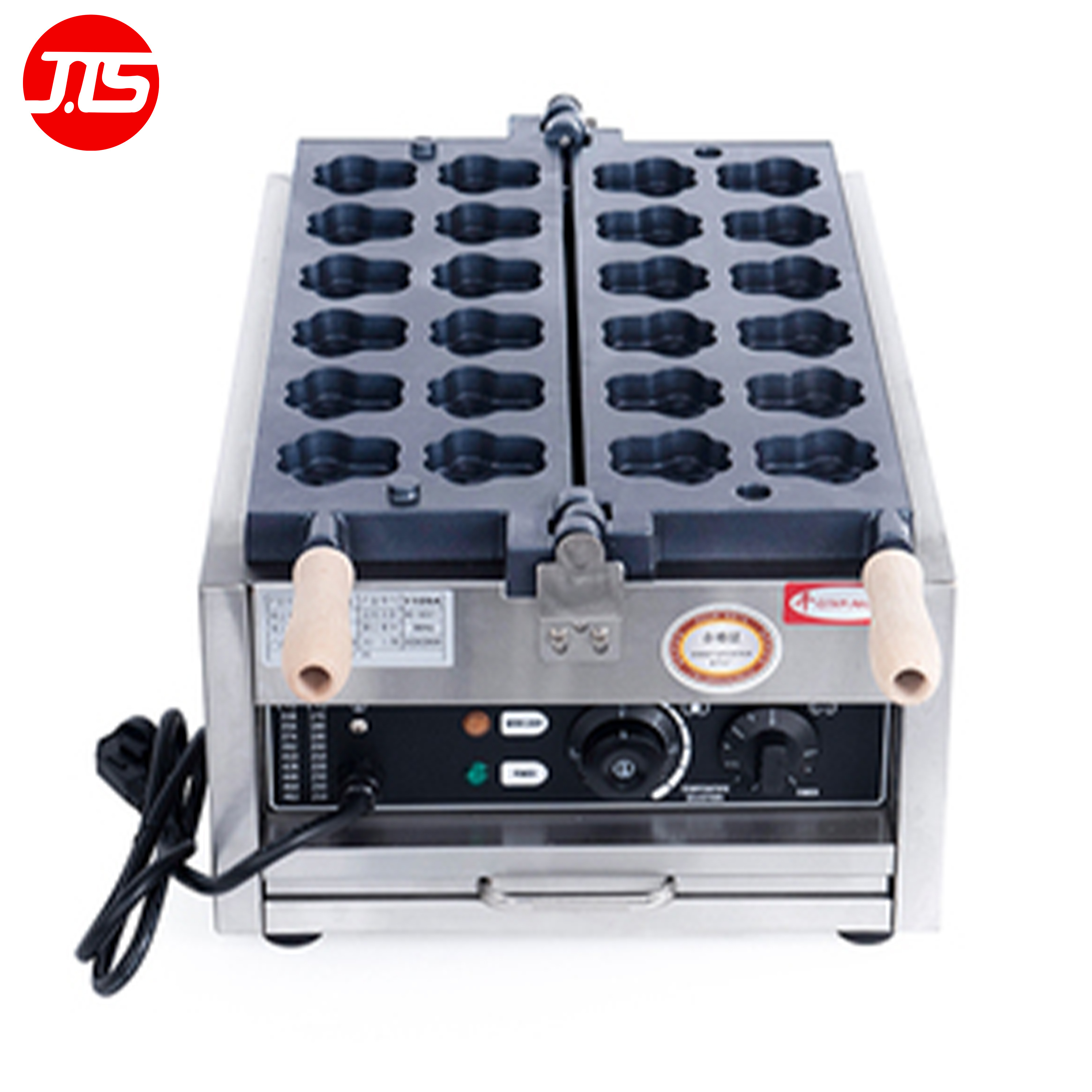 JTS Manufacture Non-Stick Coated Plate Waffle Baking Equipment Snack Waffle Maker with High Quality Thermostat