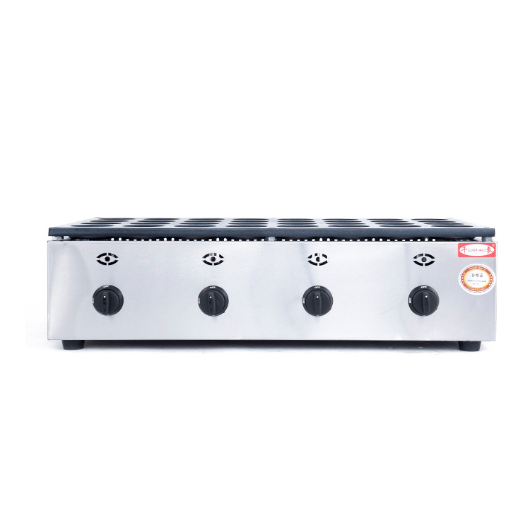 Professional Snack Mahchines Supplier Gas Stainless Steel Panacke Maker 32 Holes Red Bean Cake Maker Machine