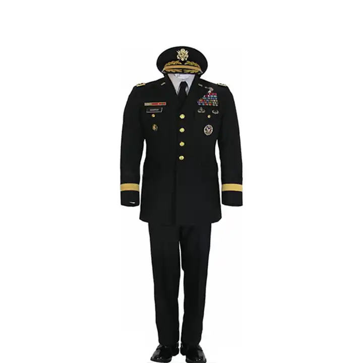 Hot Selling Marine Dress Uniform Customize Security Uniforms Guard Set Black Nautical College Uniform for Men