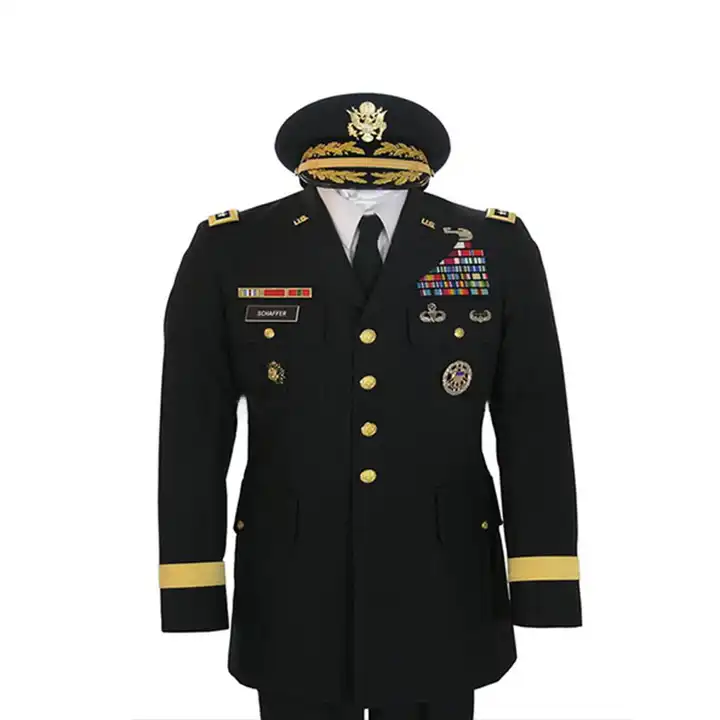 Hot Selling Marine Dress Uniform Customize Security Uniforms Guard Set Black Nautical College Uniform for Men