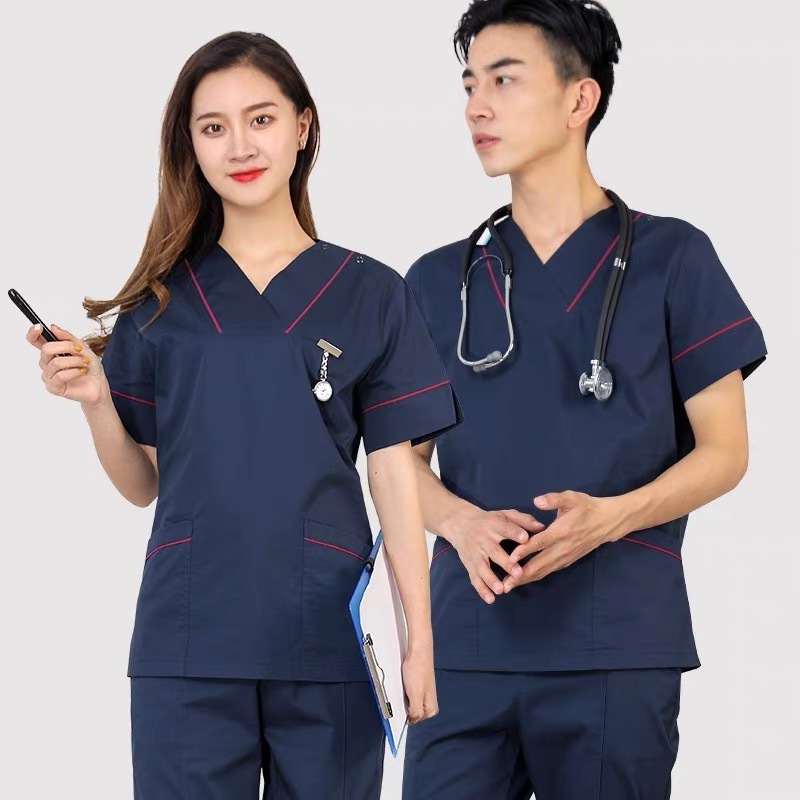 New hospital uniform 100% cotton scrubs uniforms sets women medical uniforms nursing hospital sets nursing scrubs