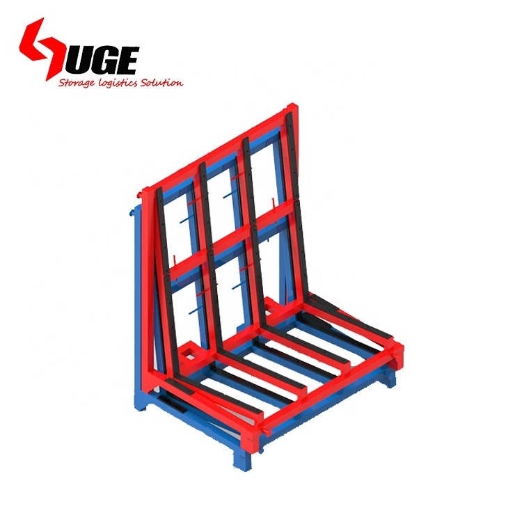 Customized logistics equipment stacking glass pallet rack for transportation