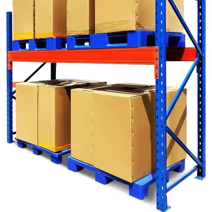 Portable Customized Stacking Pallet Shelves Warehouse Stacked Metal Wire Storage Rack Shelving