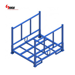 Manufacturer Warehouse Fabric Roll Storage Racks Collapsible and Stacking Fabric Racks Heavy Duty Textile Cage Racks