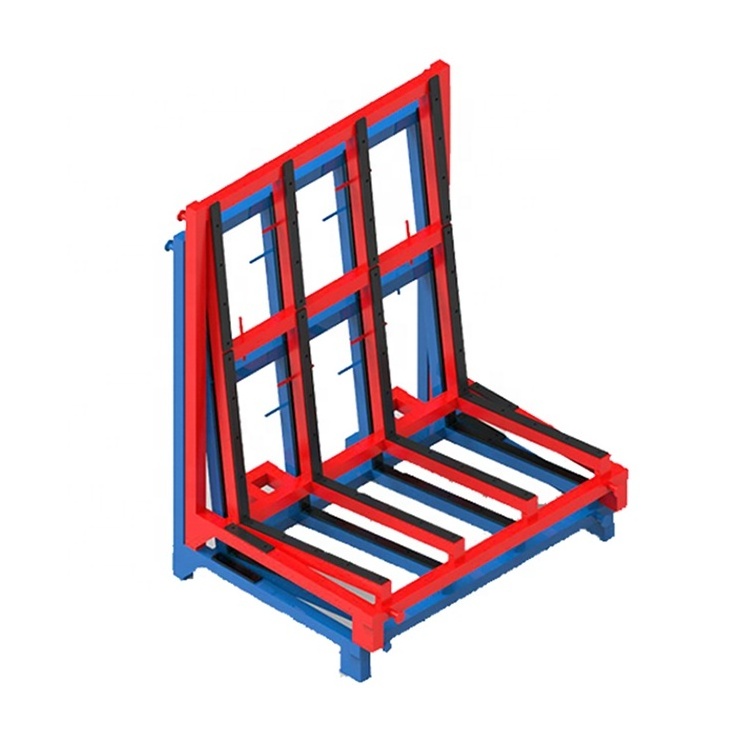 Powder coating heavy duty stacking glass transport pallet rack