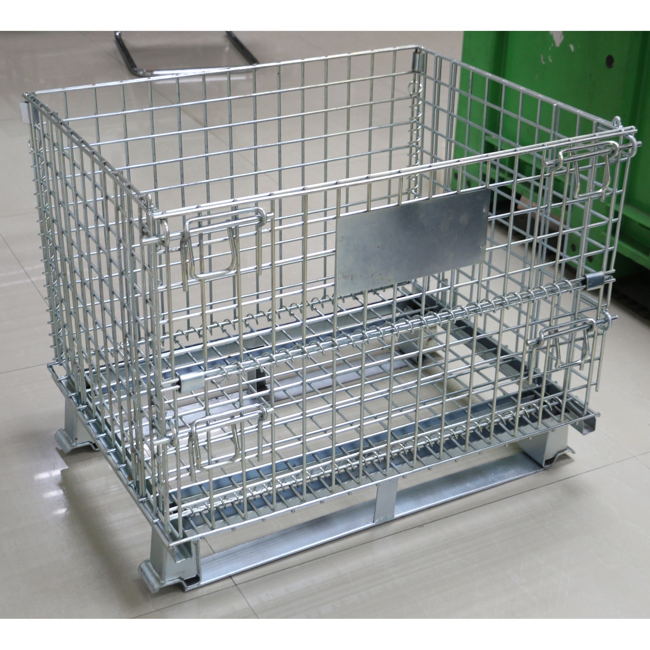 Wholesale stackable recyclable metal storage containers cage for warehouse