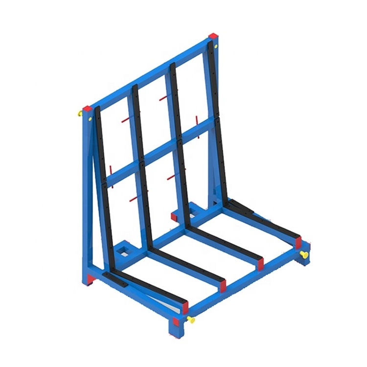 Powder coating heavy duty stacking pallet shelve glass transport rack for sale