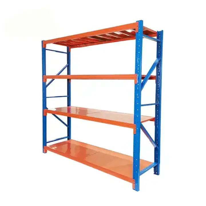 Custom Heavy Duty Shelving 300 Kg Layer Garage Black 4 Tier Warehouse Storage Metal Stacking Shelf Rack Unit For Warehouse