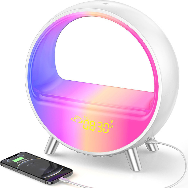 Smart Living Room Bedroom Led Lamp Digital Desk Mobile Phone Wireless Charger Charging Fast Chargers