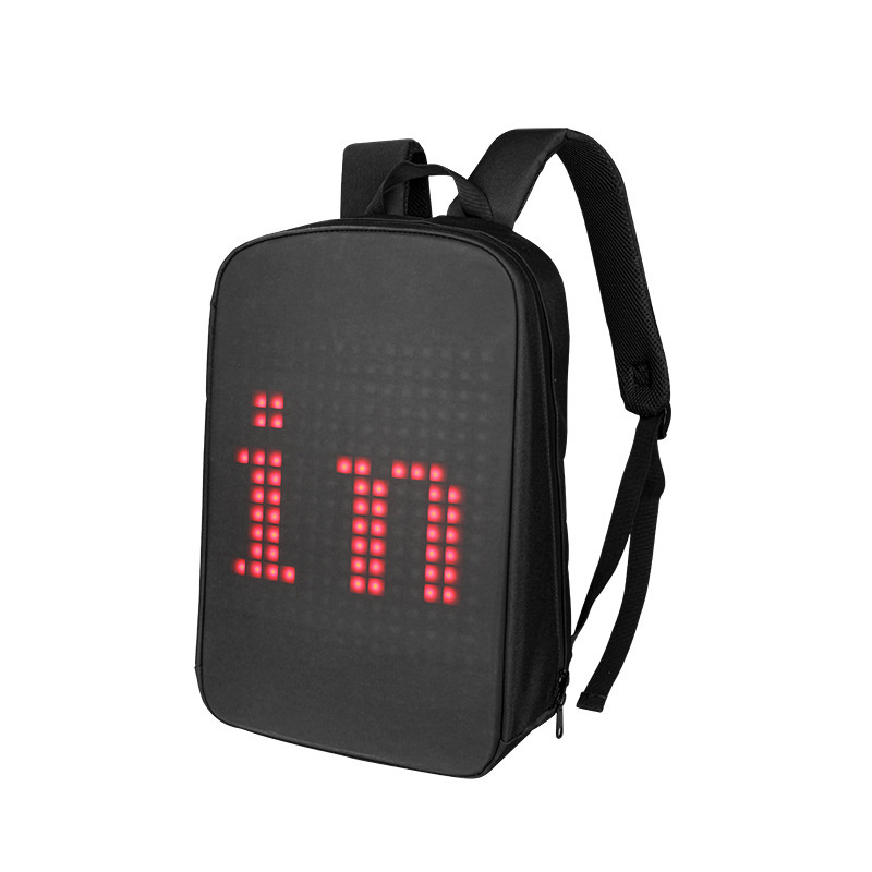 Fashion New Trend Advertising Digital Dynamic Led Light Display Smart Dynamic Screen Panel Backpack