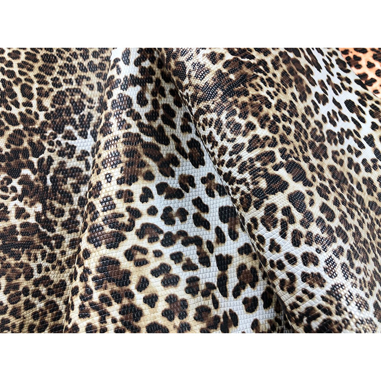 Fashion Animal Leopard Print Pu Leather for Shoes and Bags