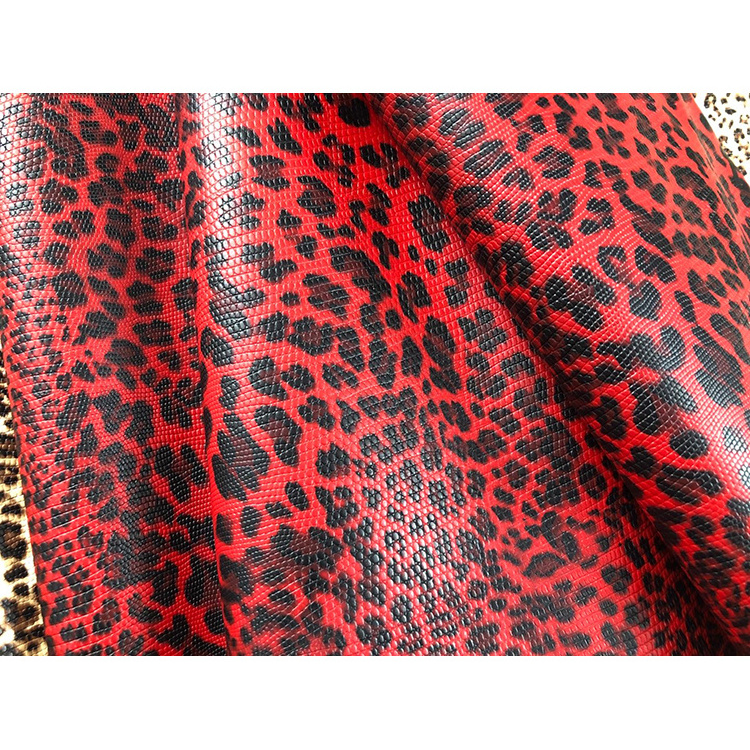 Fashion Animal Leopard Print Pu Leather for Shoes and Bags