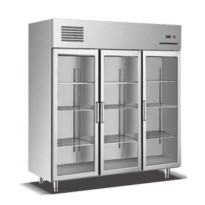 commercial stainless steel restaurant fridge 6 door upright freezer with lock