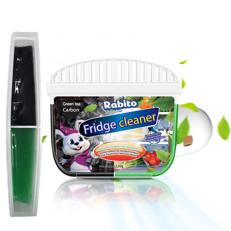 Double Colors 2 in 1 Bamboo Activated Charcoal And Green Tea Combined Fridge Odor Eliminator Refrigerator Deodorizer