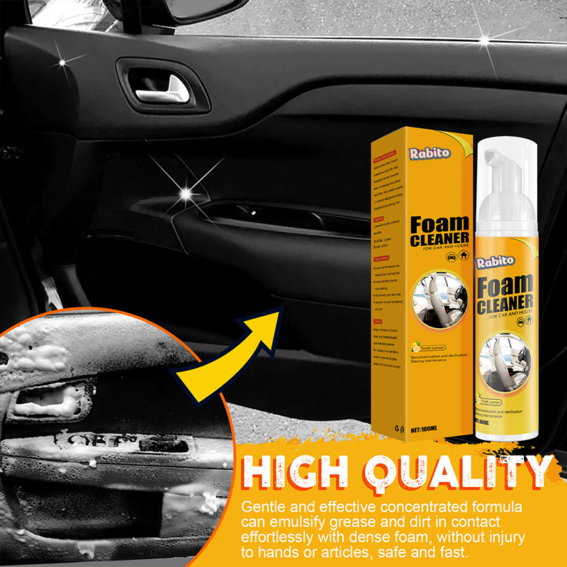 Factory Oem Multi-functional Interior Spray Liquid Cleaner For Plastic Refresh Leather Finish Shine And Car Roofs Fabric