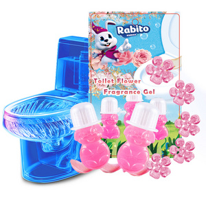 Flower Aromatic Toilet Gel Remove Odors Leave Toilet Cleaner Gel No Traces Comfortable Smell Fragrance Toilet Gel Stamp