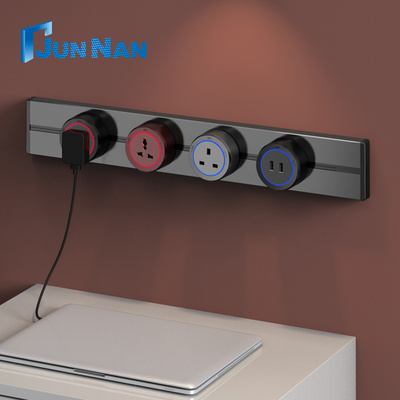 Factory Price Aluminum alloy electrical multi-functional socket rail outlet power track socket