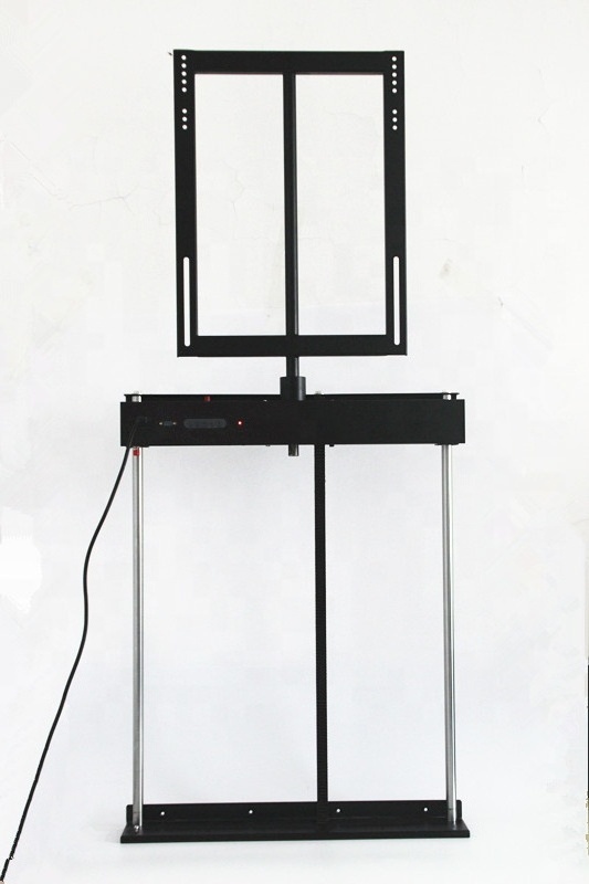 Hidden Motorized TV Cabinet Lift Electrically Height-Adjustable TV Bracket for hotel