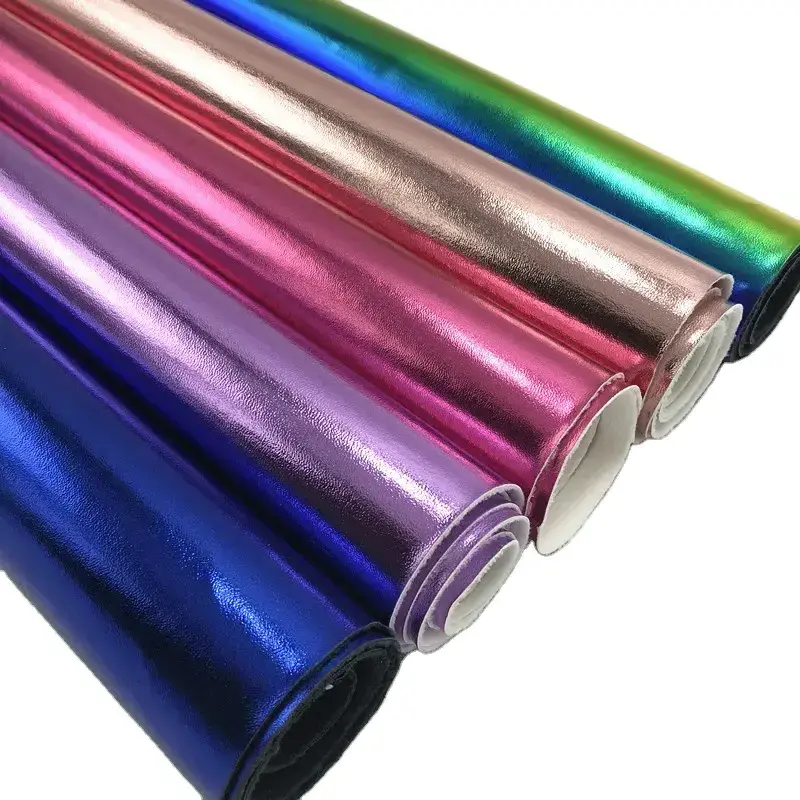 Metallic Faux Leather Product For Making Bags Shoes Fabric