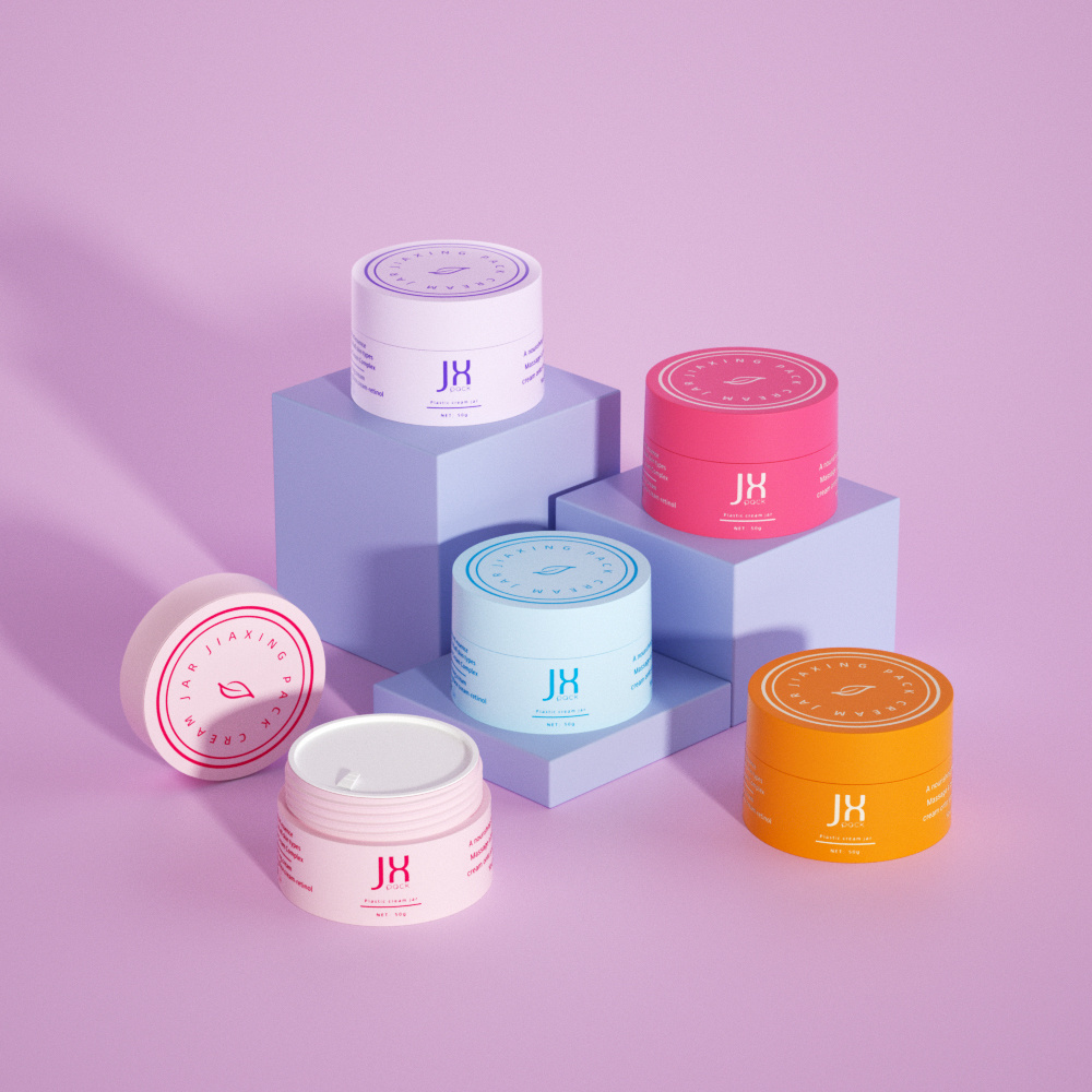 5g 15g 20g 30g 50g empty cosmetic packaging jar lip scrub container for sale Custom pp round Frosted plastic eye face cream jar