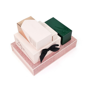 Recycled luxury custom cosmetic foldable cardboard kraft gift paper box packaging magnetic gift boxes for skin care packaging