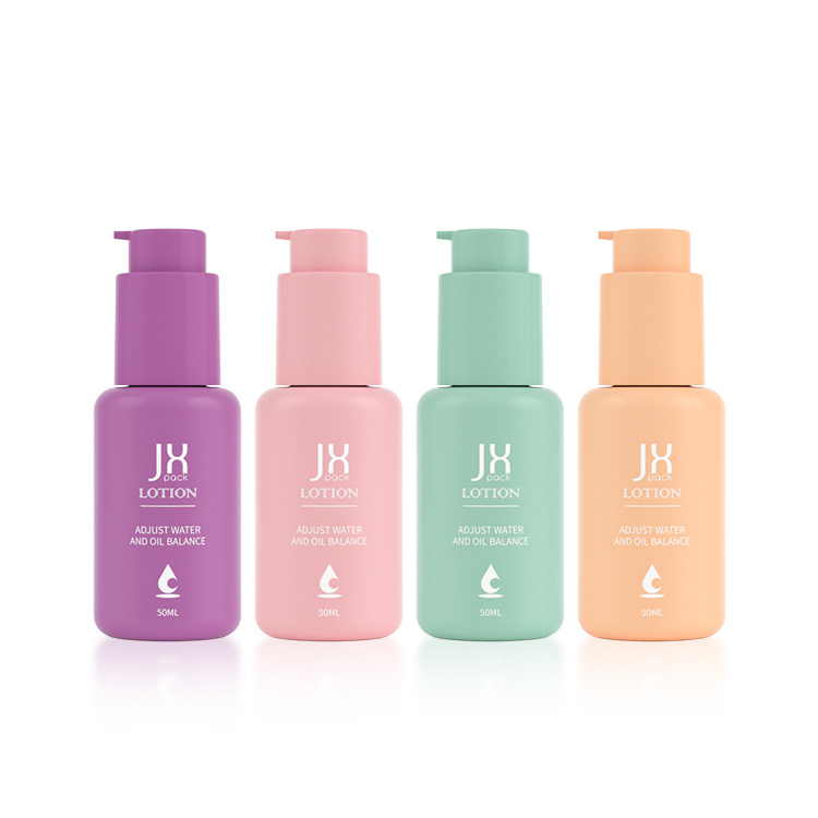 Free design 30ml 50ml 100ml foundation primer cleanser cream serum lotion pump bottle glass cosmetic container