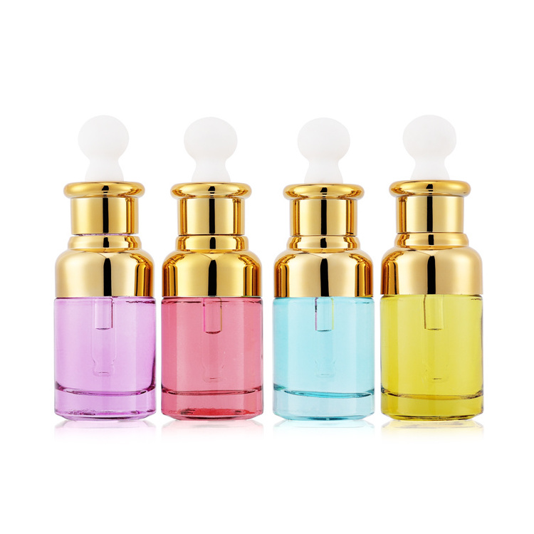 20ml clear anointing oil glass bottles recycle fancy special design dropper bottles for personal care with dropper cap