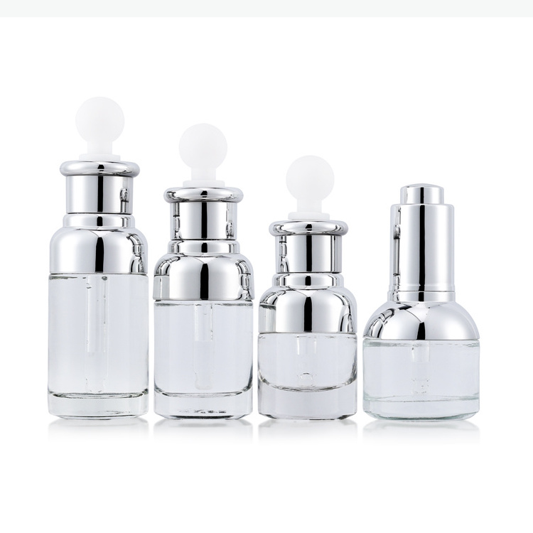 20ml clear anointing oil glass bottles recycle fancy special design dropper bottles for personal care with dropper cap