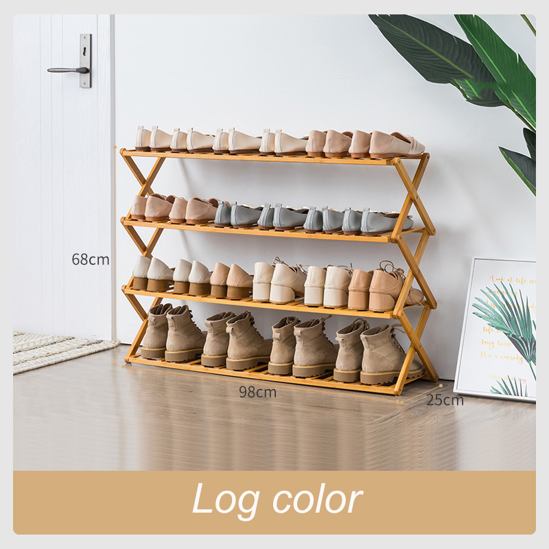 Modern Living Room Furniture Shoe Storage Foldable Stand 4 Different Colors Bamboo Cabinet Shoe Rack Online