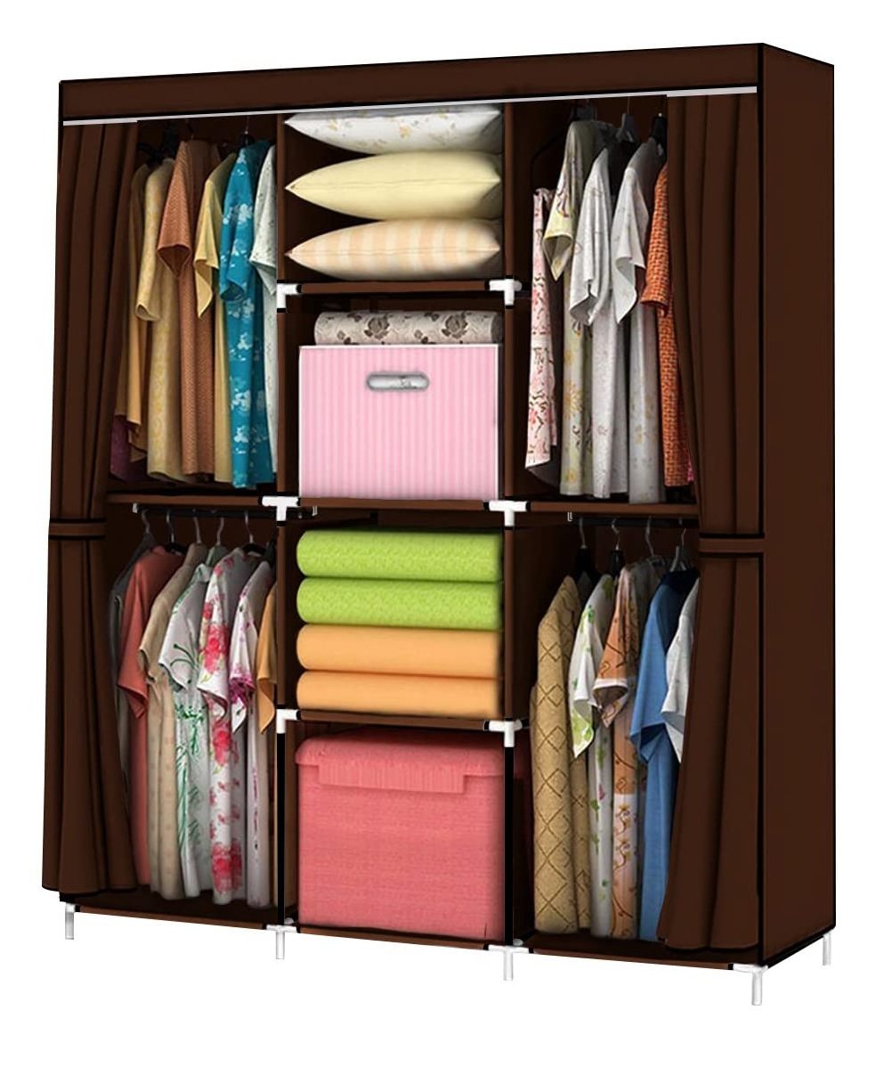 Hanging Fabric Wardrobe Simple Assembly Household Non-Woven Thickened Portable Cloth Wardrobe