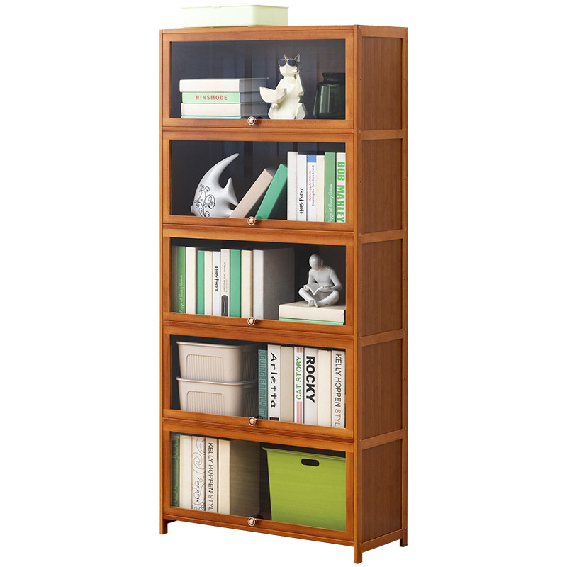 Home Living Room bamboo furniture 1/2/3/4/5 Tiers Storage Rack Tall Book Rack Shelving Unit Bookshelf