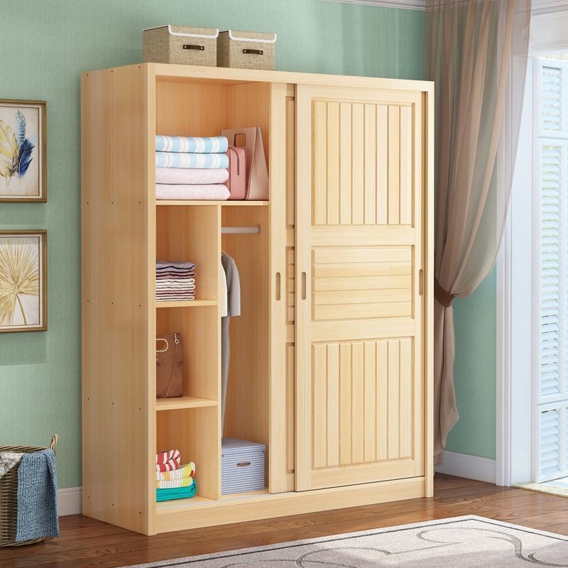 Bedroom Furniture Door Solid Wooden Clothes Mirror bedroom Wardrobe closet