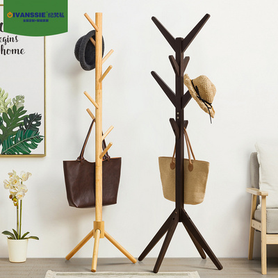 Enterway Hall Tree Free Standing 100% Solid Wooden Coat Rack Freestanding Clothes Hanger Rack