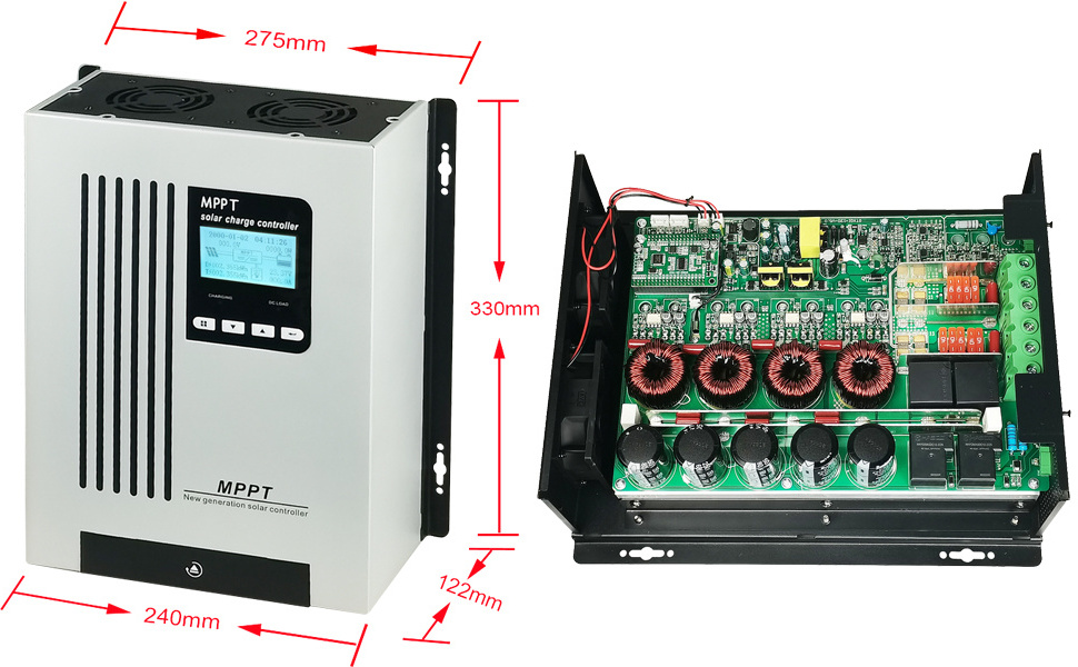 Oem Power Mppt 100 Amp Mppt Solar Charge Controller Charges 12/24/36/48 Volt 145v Pv Solar Systems Over Temp Protection