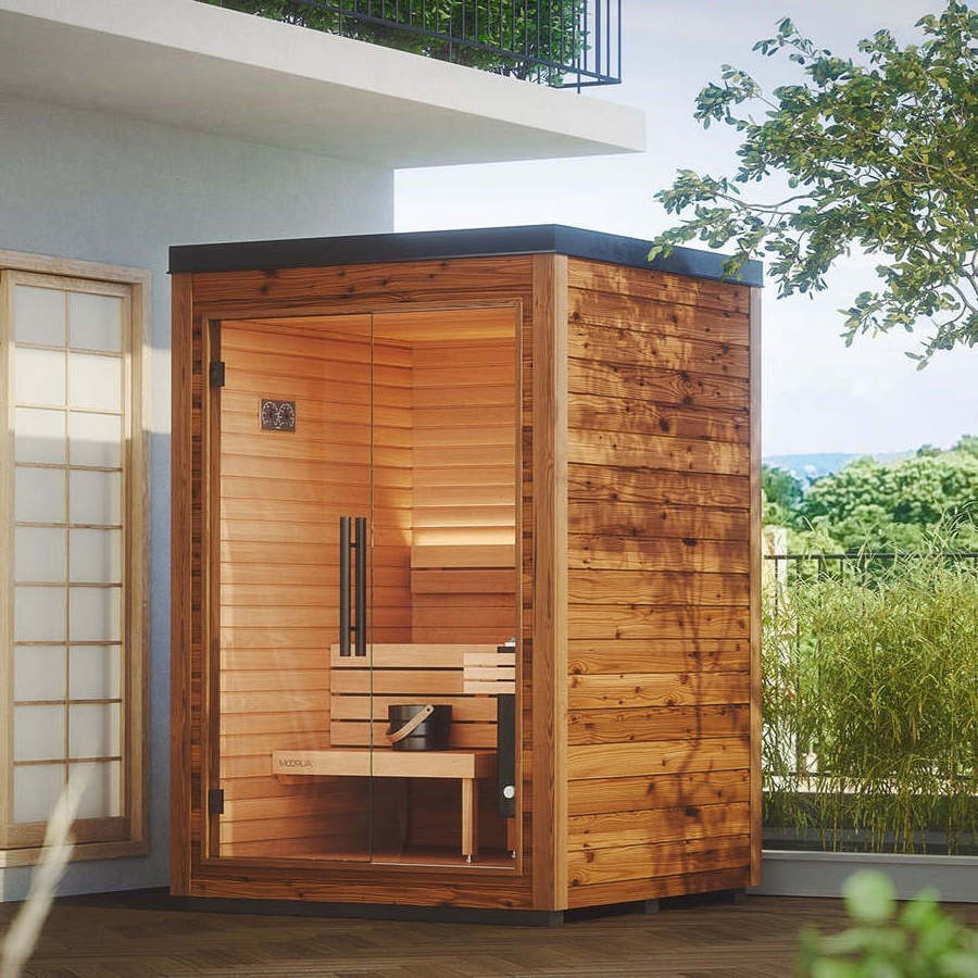 2022 sauna manufacturers imported solid wood sauna room 2 people indoor therapy far infrared sauna for sale