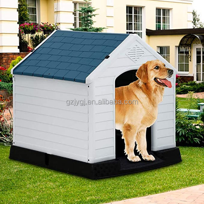 Hot sell Luxury Dog House Series Outdoor Usage Large Size Removable Rainproof Plastic Dog House With Window