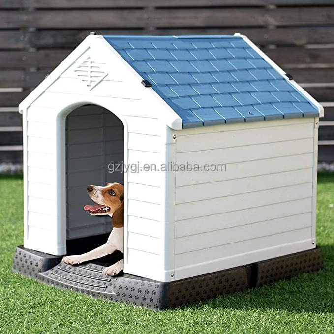 Pet Shelter with Air Vents Ventilate Waterproof Pet Shelter Plastic Dog House Indoor Outdoor Dog Kennel for Medium Small Dogs