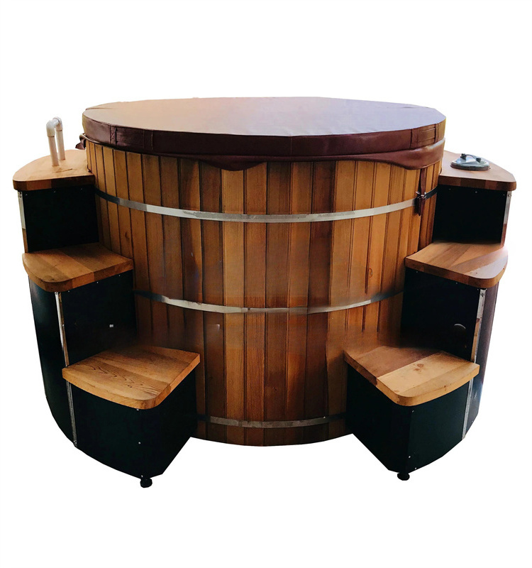 Red Cedar Wood Outdoor Wooden Bathtubs Hot Tub With Exeterna Heater