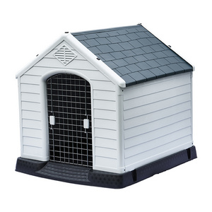 Pet Shelter with Air Vents Ventilate Waterproof Pet Shelter Plastic Dog House Indoor Outdoor Dog Kennel for Medium Small Dogs